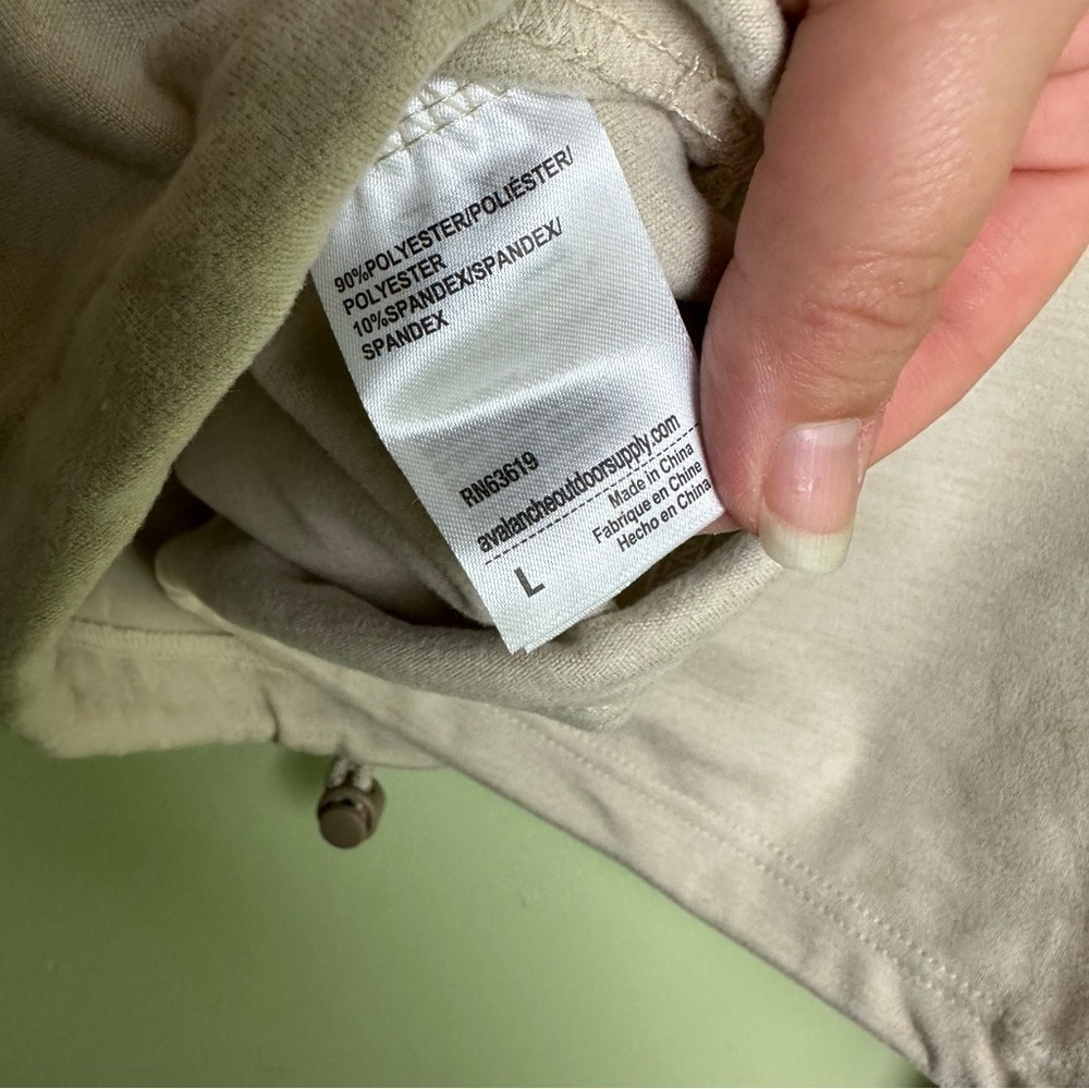 Avalanche 3/4 Zip Long Sleeve Pullover Sweatshirt Beige Women’s Size Large - Picture 6 of 9